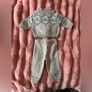 Tommy Bahama Cozy Knit Baby Sweater and Pants Set